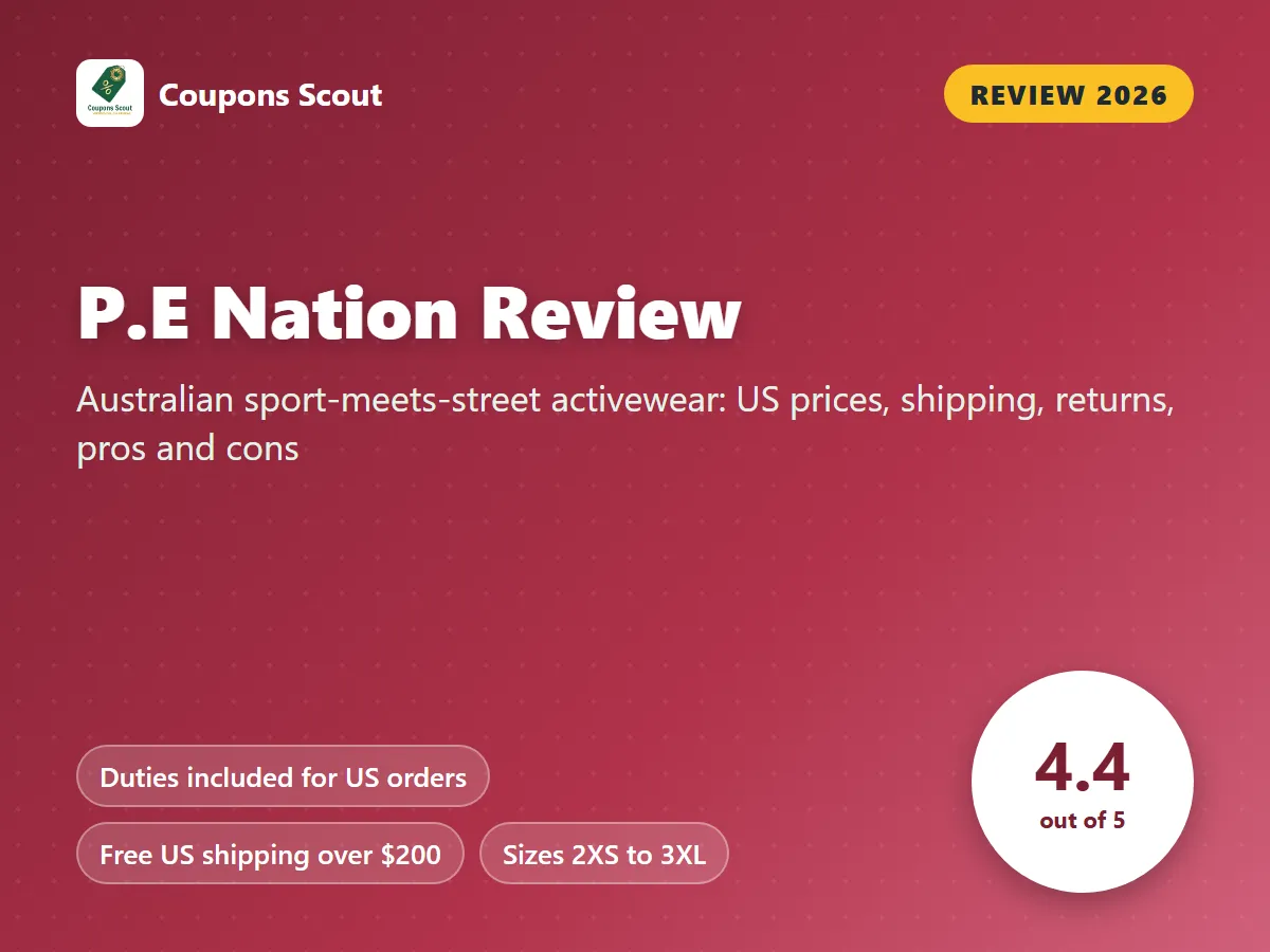 P.E Nation review 2026 cover with score 4.4 out of 5 by Coupons Scout