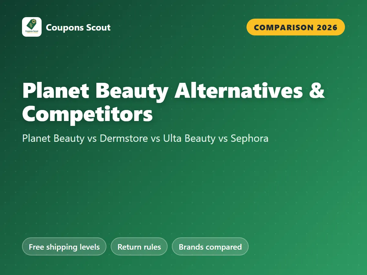 Planet Beauty alternatives and competitors 2026 comparison cover by Coupons Scout