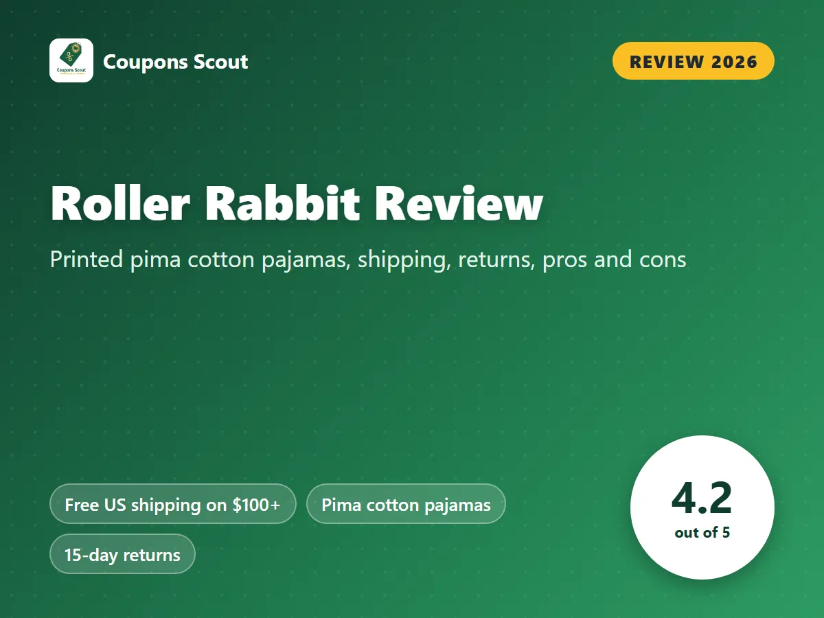 Roller Rabbit review 2026 cover with score 4.2 out of 5 by Coupons Scout