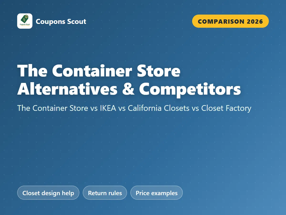 The Container Store alternatives and competitors 2026 comparison cover by Coupons Scout