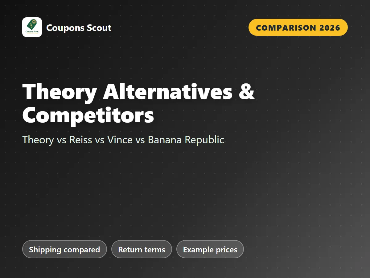 Theory vs Reiss vs Vince vs Banana Republic comparison cover for 2026 by Coupons Scout