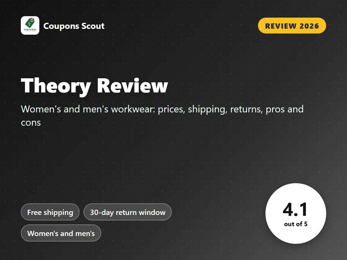 Theory review 2026 cover with score 4.1 out of 5 by Coupons Scout