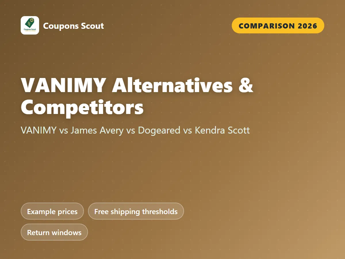 VANIMY vs James Avery vs Dogeared vs Kendra Scott comparison cover for 2026 by Coupons Scout